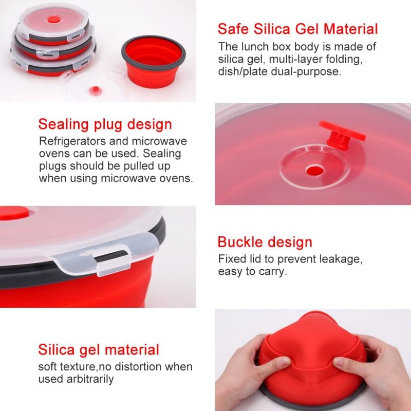 Silicone Folding Lunch Box wit - Camping Cooking Full Set review and price