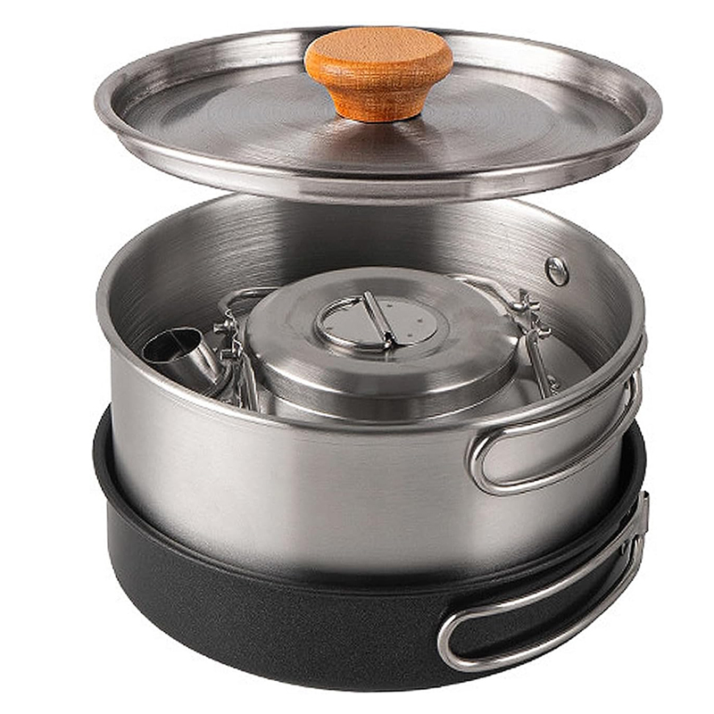 High-Grade 304 Stainless Steel - Camping Cooking Set With Kettle review and price