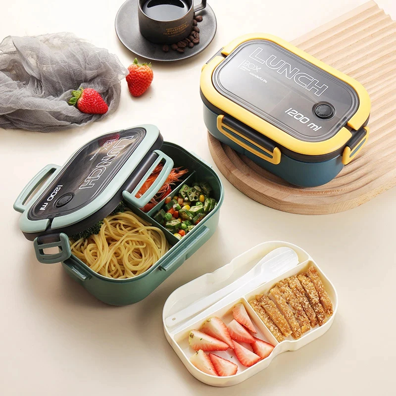 2 Layer Bento Lunch Box With I - Camping Cooking Food review and price