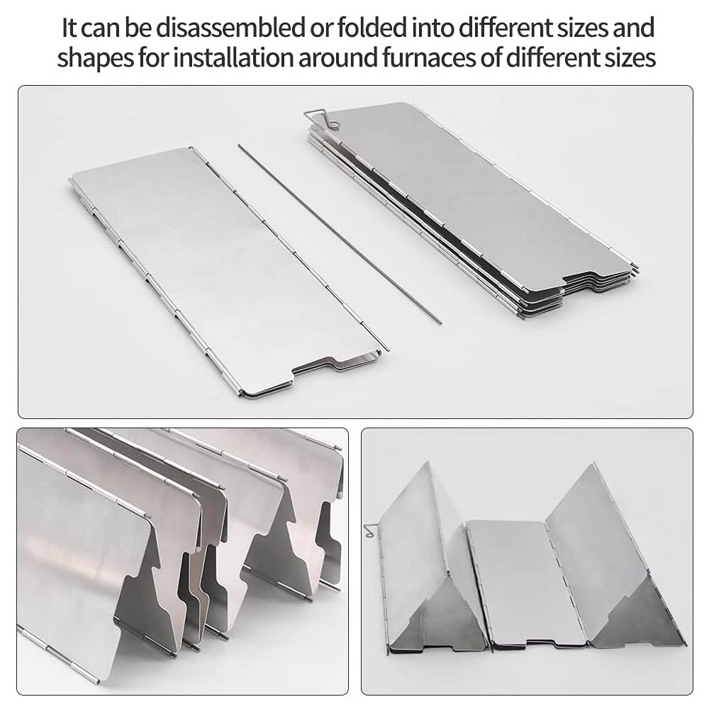 8 Plates Aluminum Windscreen S - Camping Cooking Windshield review and price