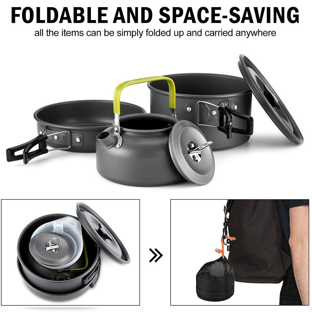 Outdoor camping cookware set m - Camping Cooking Pan Set review and price