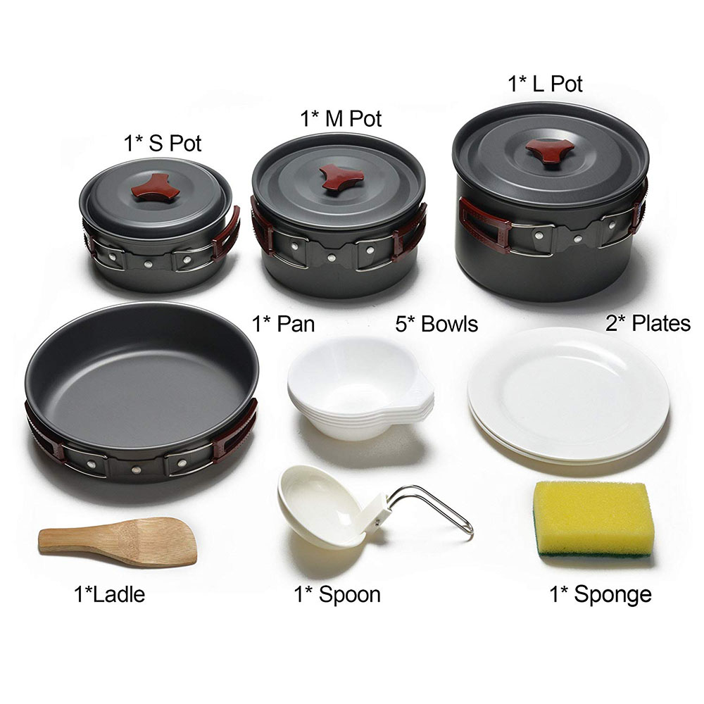 Outdoor Camping Cookware Kit N - Camping Cooking Full Set review and price