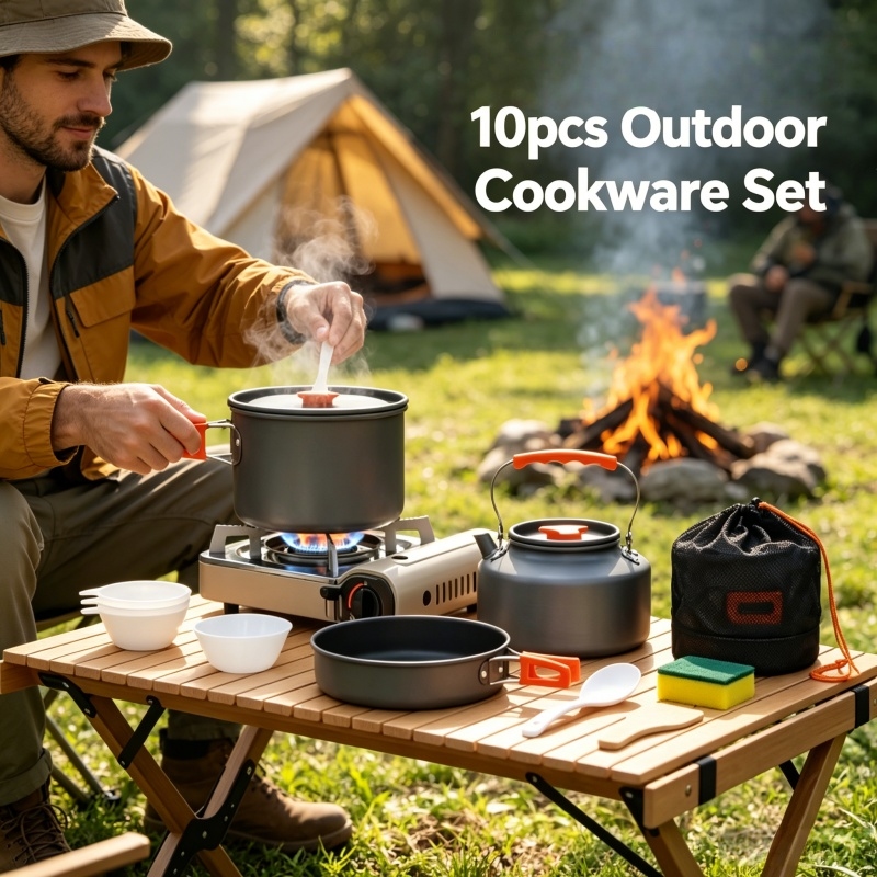 Camping Cookware Set Outdoor P - Camping Cooking Roll review and price