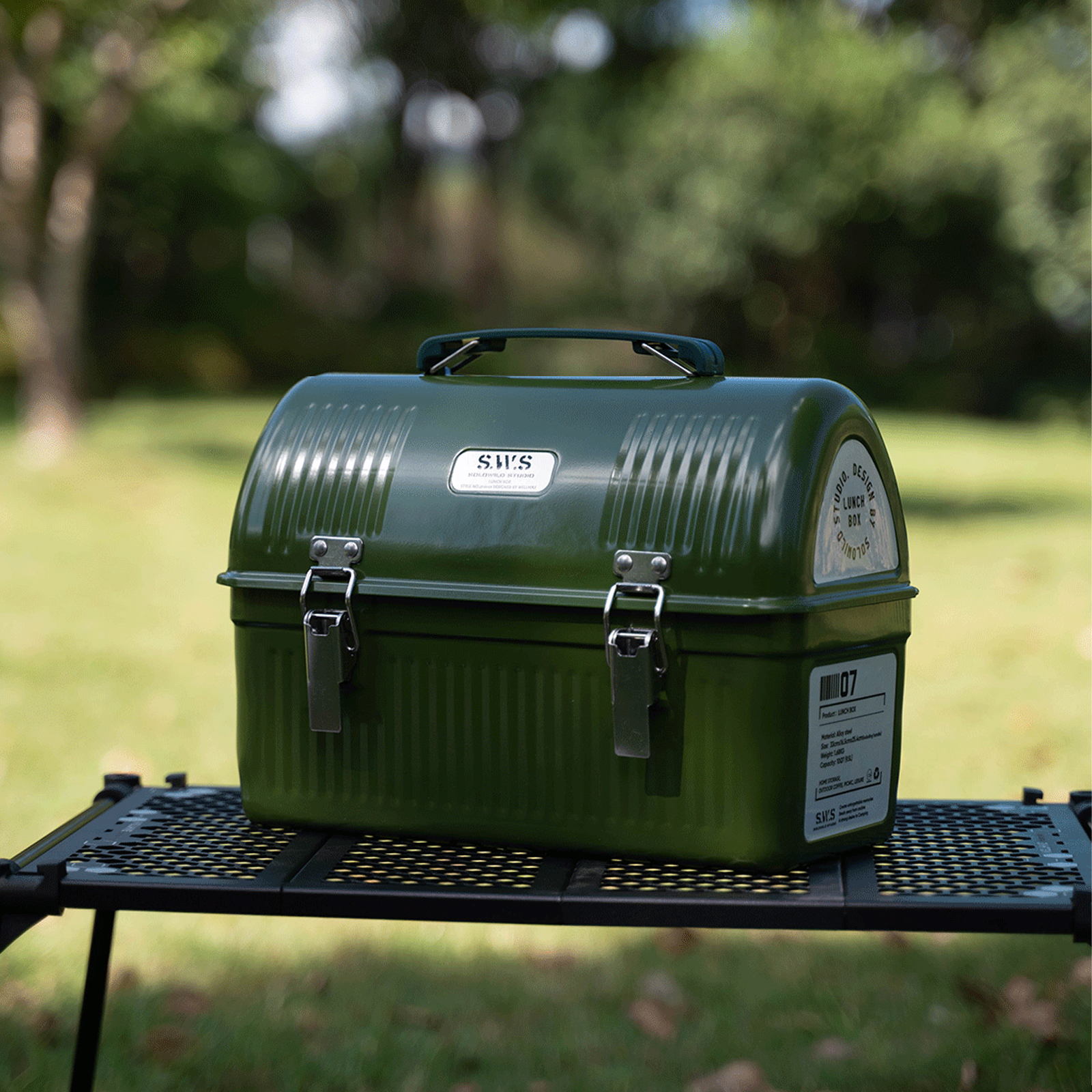 9.5L Vintage Metal Lunch Box w - Camping Cooking Food review and price