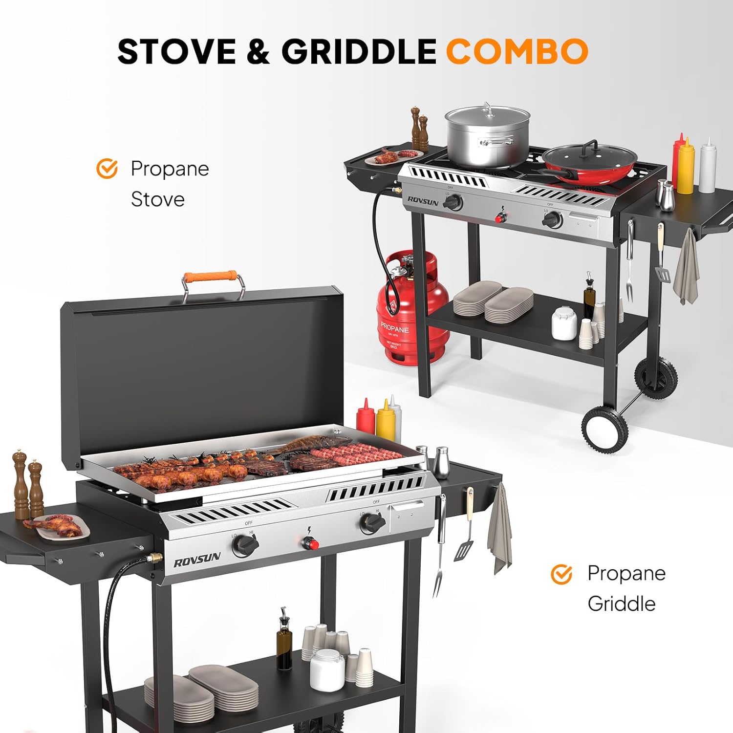 150,000 BTU 2-Burner Propane G - Camping Cooking Roll review and price